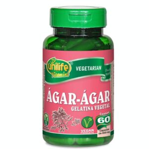 Ágar-ágar – 60 cápsulas de 600mg – Unilife