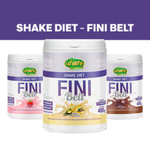 Shake Diet com Colágeno Fini Belt Unilife 400g (Sabores: Morango, Baunilha e Chocolate)