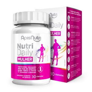 NutriDaily MULHER Polivitamínico 500mg 30 Cápsulas – ApisNutri