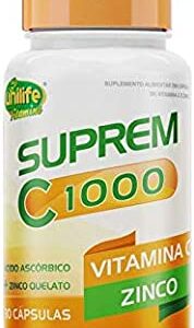 Suprem C 1000mg Vitamina C e Zinco Unilife 30 Cápsulas